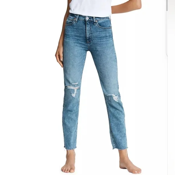 Rag &amp; Bone‎ Nina High Rise Ankle Cigarette Jeans Size 23
