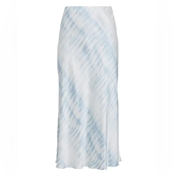 Rails Anya Tie-Dye Satin Midi Skirt