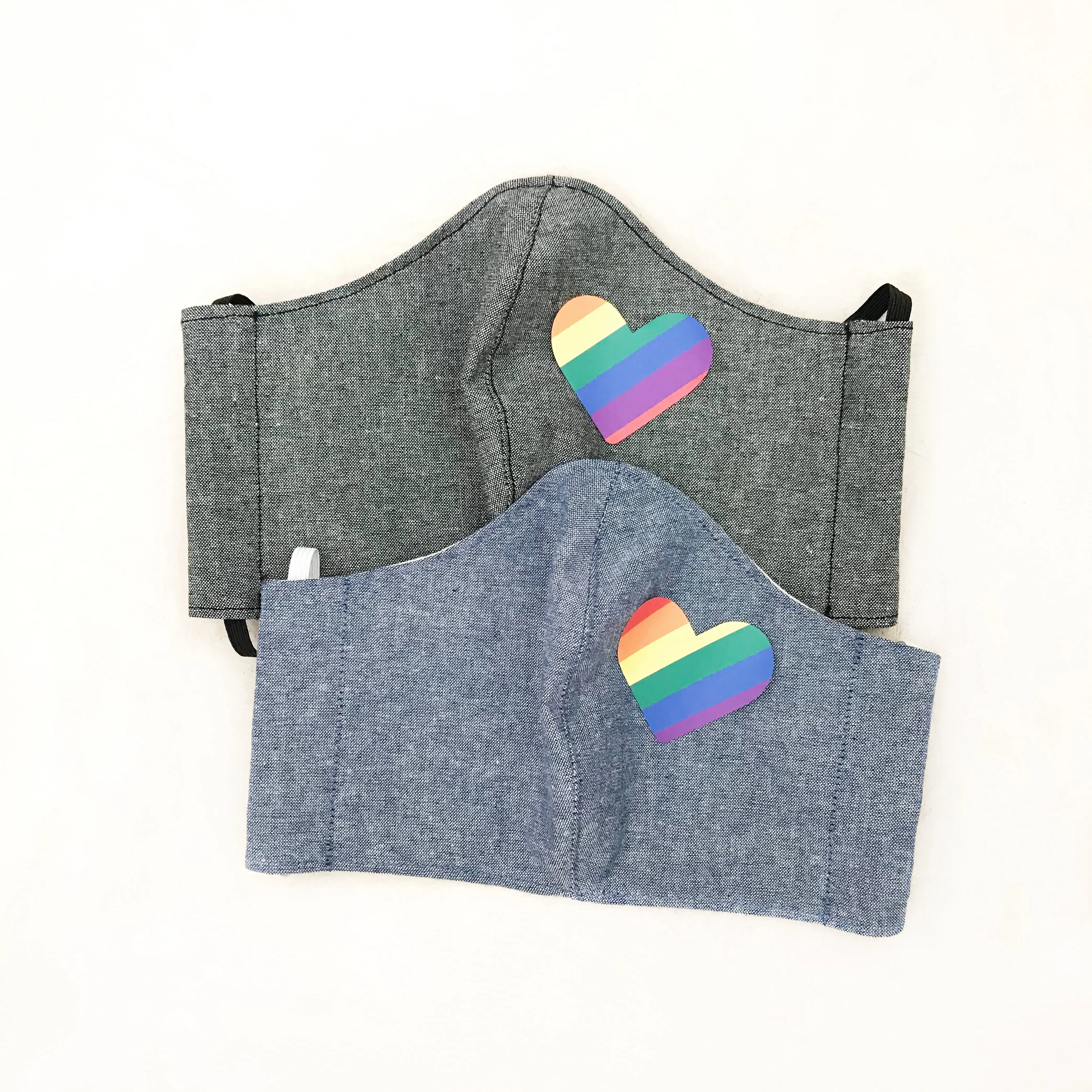 Rainbow Heart Iron-Ons Decal Design