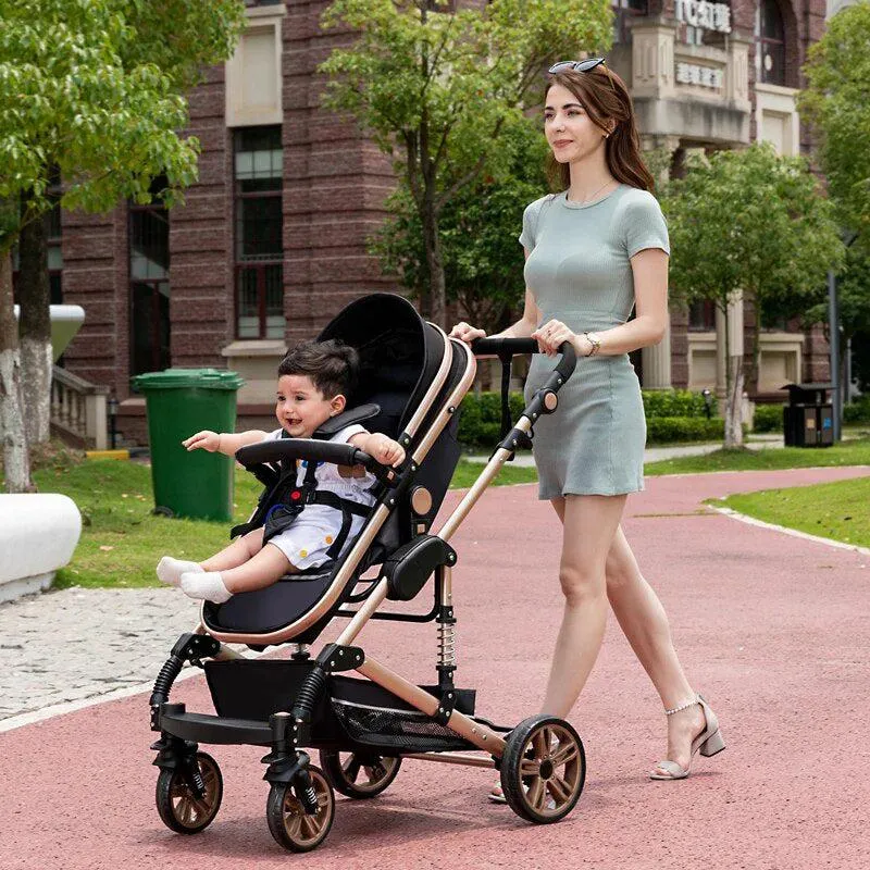 Red Luxury 3-in-1 Baby Stroller & Car Seat