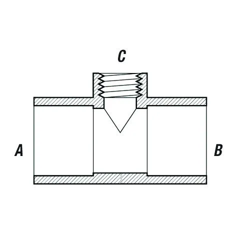 Reducing Tee - Slip x Slip X FNPT