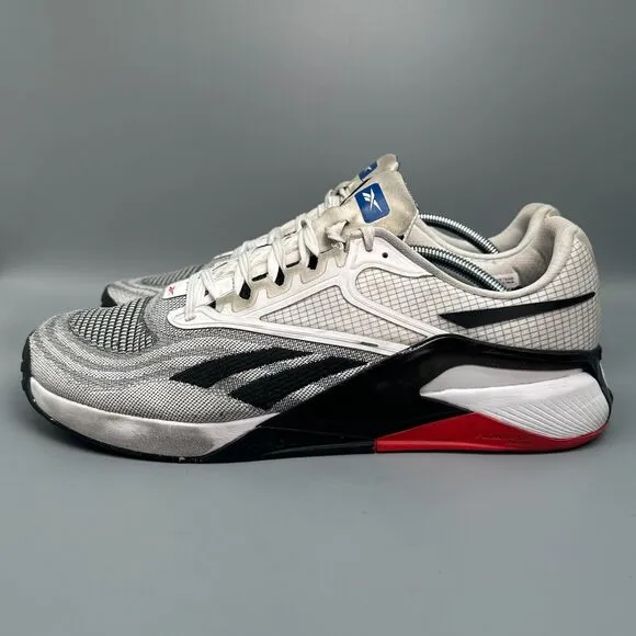 Reebok Nano X2 Men's 13 White Black Vector Red Sneakers Lace-Up Low Top Shoes