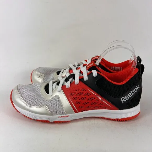 Reebok one glide fitframe us mens size 9 orange white black running sneakers