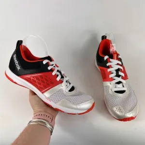 Reebok one glide fitframe us mens size 9 orange white black running sneakers