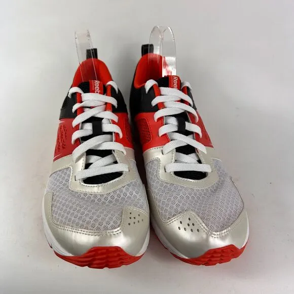 Reebok one glide fitframe us mens size 9 orange white black running sneakers