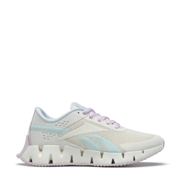 Reebok Zig Dynamica 2.0 Grade School Girls Running Shoes in chalk/mist/pix pink