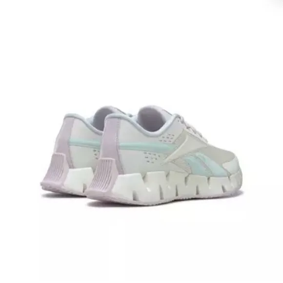 Reebok Zig Dynamica 2.0 Grade School Girls Running Shoes in chalk/mist/pix pink