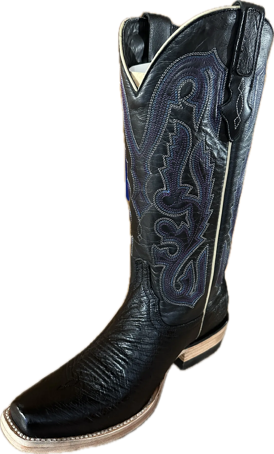 Resistol Boots Women's Black Smooth Ostrich with Cutter Toe Boot