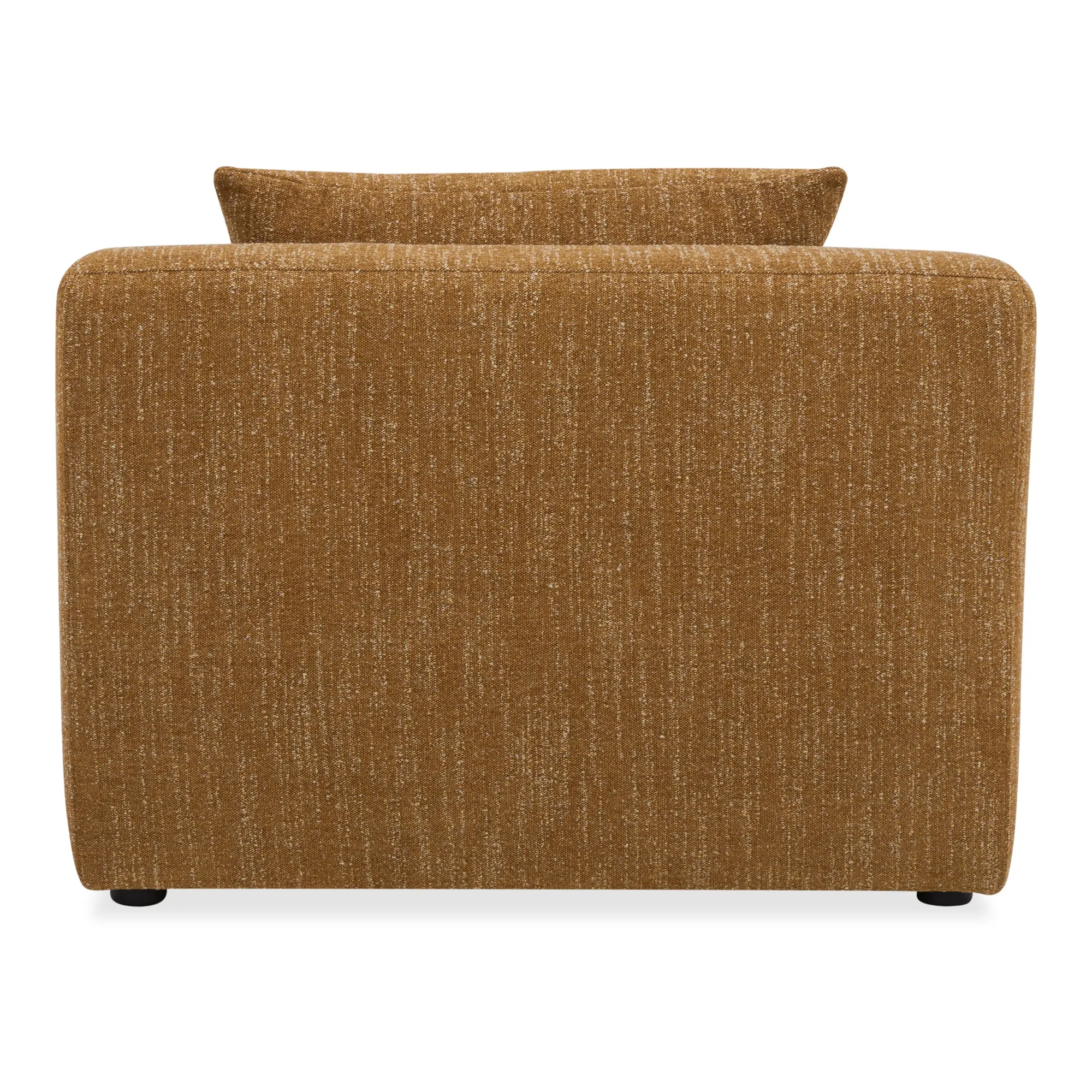 Retro-Chic Textured Slipper Chair - Amber Hue