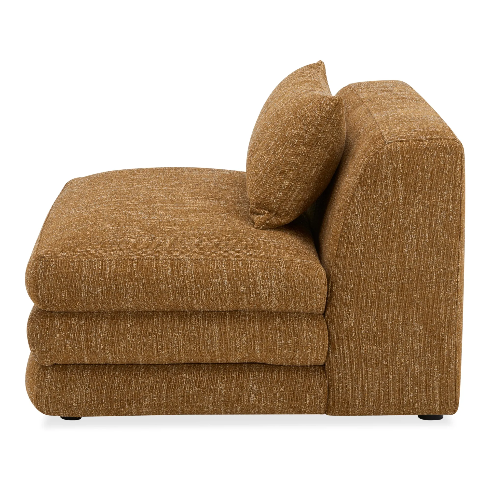 Retro-Chic Textured Slipper Chair - Amber Hue