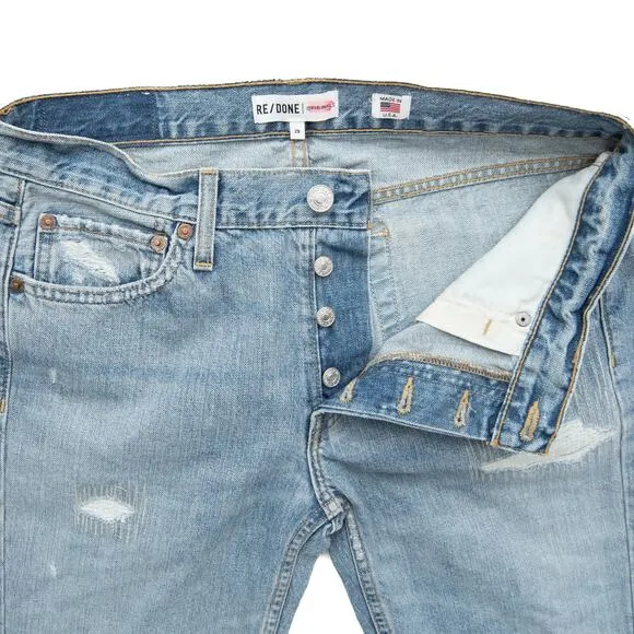 Revolve Re/Done Originals Low Rise Light Repair Skinny Size 29