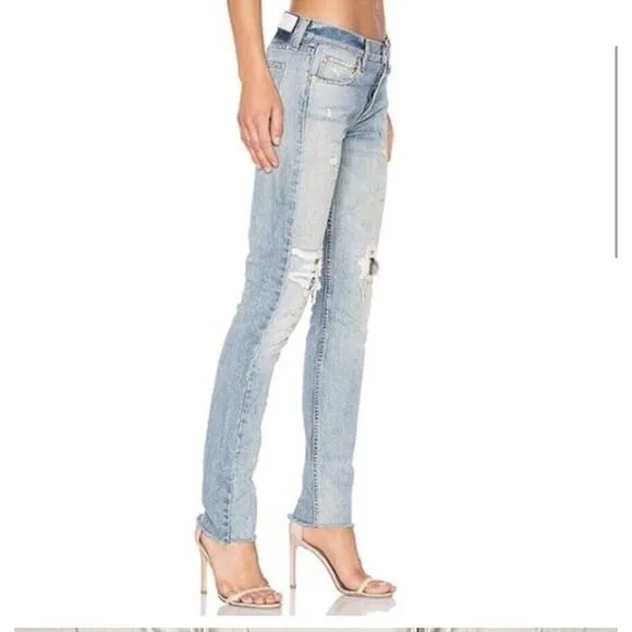 Revolve Re/Done Originals Low Rise Light Repair Skinny Size 29