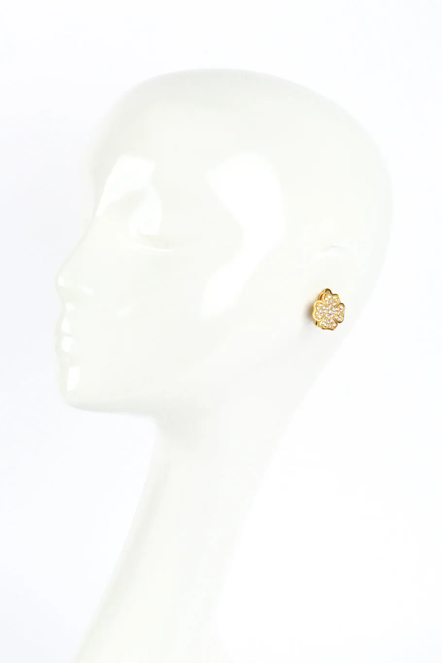 Rhinestone Clover Earrings