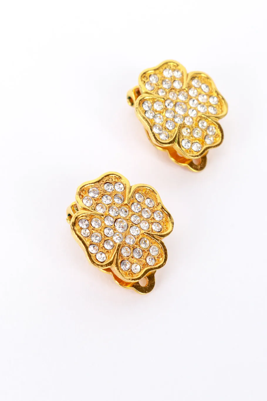 Rhinestone Clover Earrings