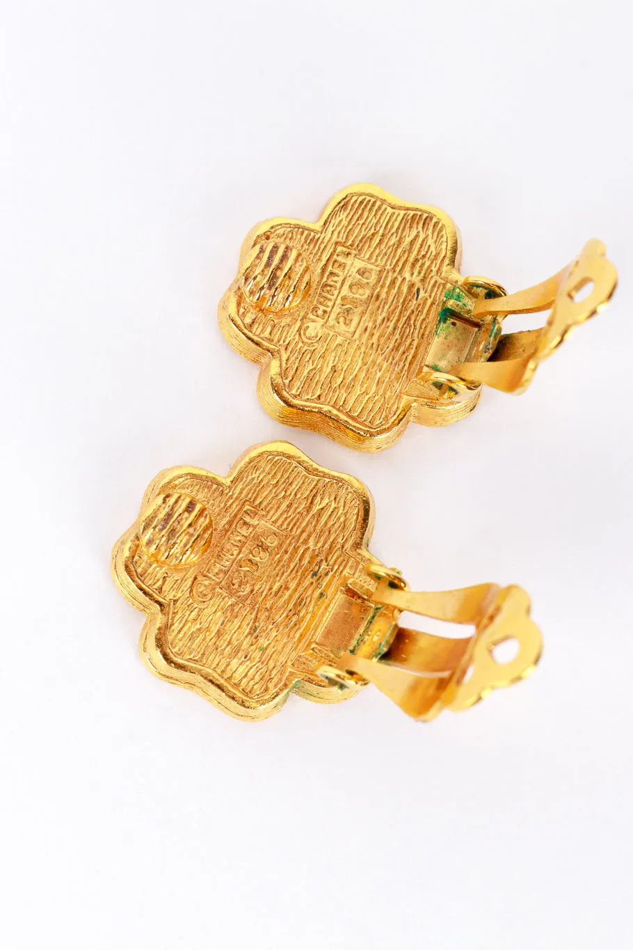 Rhinestone Clover Earrings