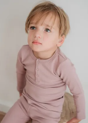 Ribbed Long Sleeve Top in Heather