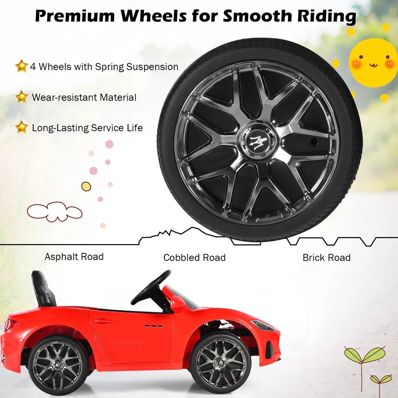 Ride On Electric Toy Car | 12V | Remote Control with LED Lights | Horn | Radio & Music | 3 Colour Options