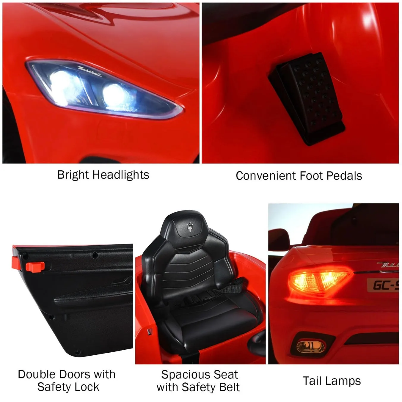 Ride On Electric Toy Car | 12V | Remote Control with LED Lights | Horn | Radio & Music | 3 Colour Options