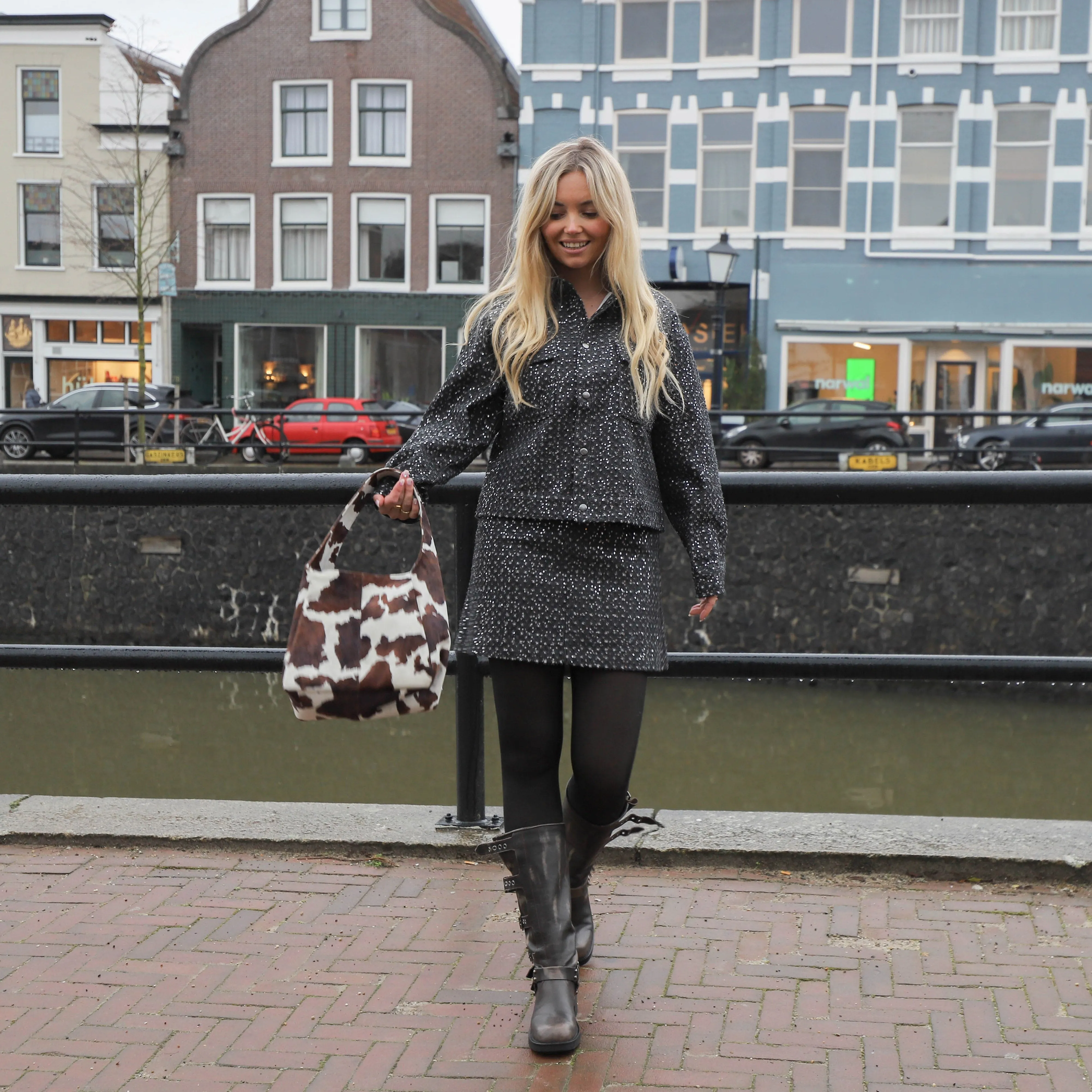 Roberta sequin jacket grey