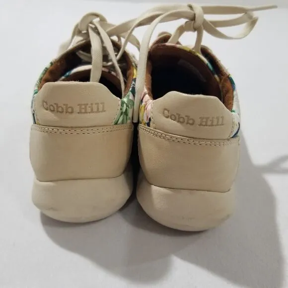 Rockport Cobb Hill Shoes Womens 7 M Amaile Lace-Up Sneaker Leather Floral