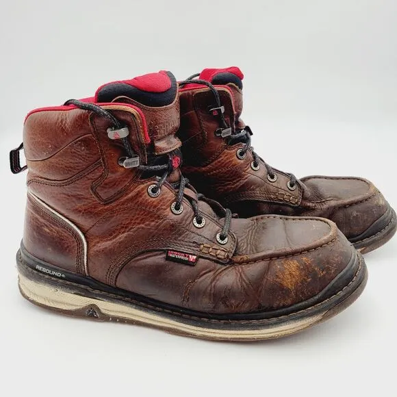 Rocky Mens Rams Horn Work Safety Boots Brown Composite Toe Waterproof 12 W