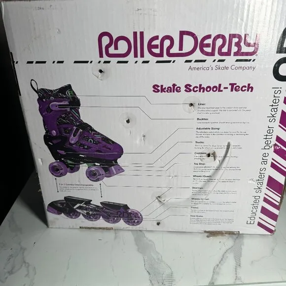 Roller Derby Interchangeable Youth Adjustable 2-1 Inline-Quad‎ Skate Size 3-6