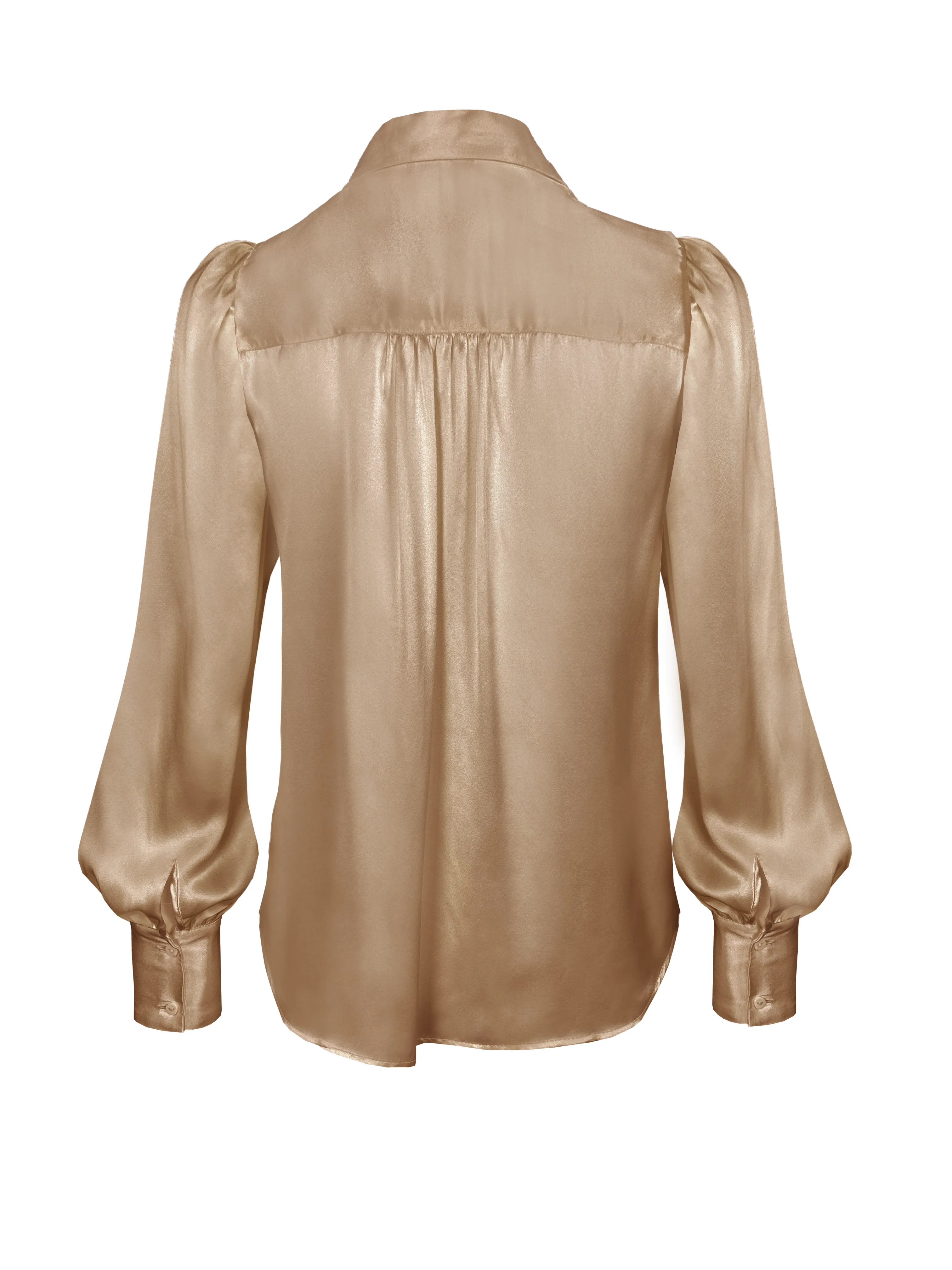 Romantic Silk Shirt - Dune Sand