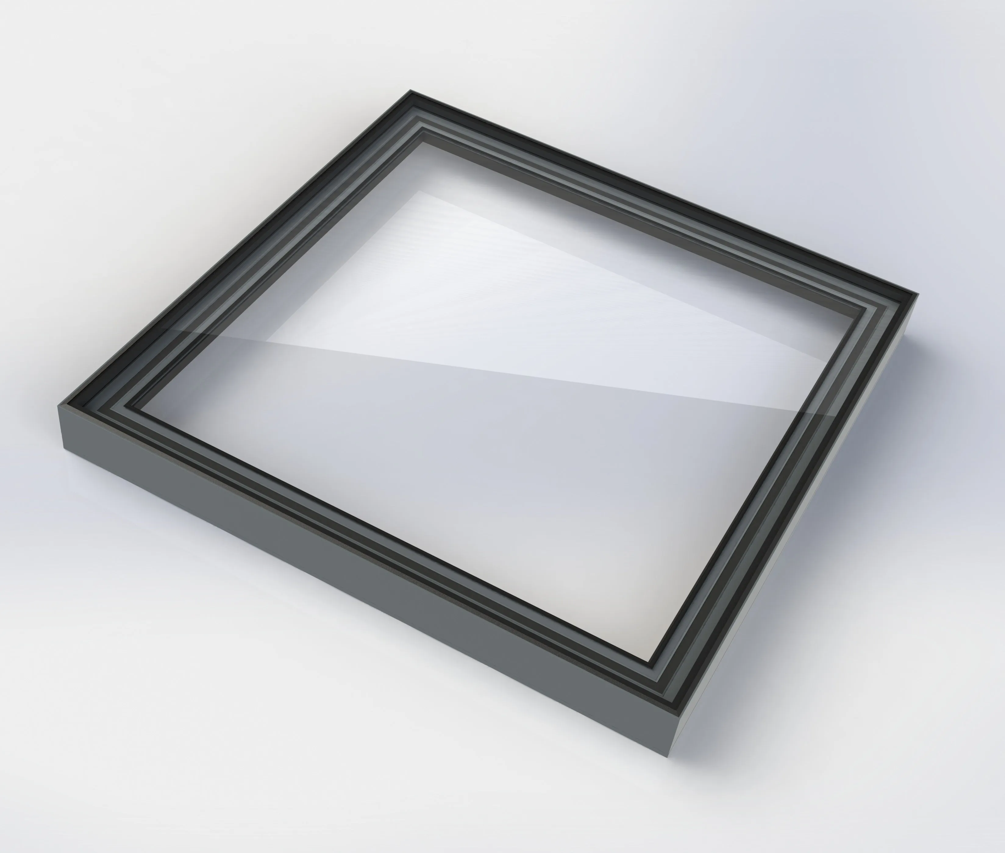 Roofglaze Skyway Fixed Flat Glass Rooflight - Bespoke Sizes (Toughened & Laminated Low E Glass)
