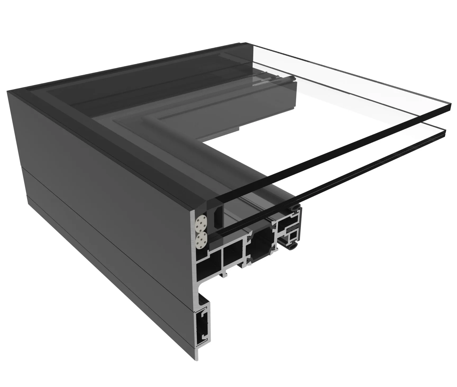 Roofglaze Skyway Fixed Flat Glass Rooflight - Bespoke Sizes (Toughened & Laminated Low E Glass)