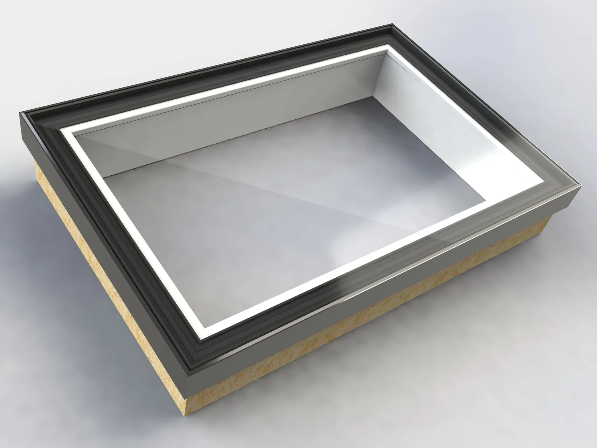 Roofglaze Skyway Fixed Flat Glass Rooflight with Insulated Timber Kurb