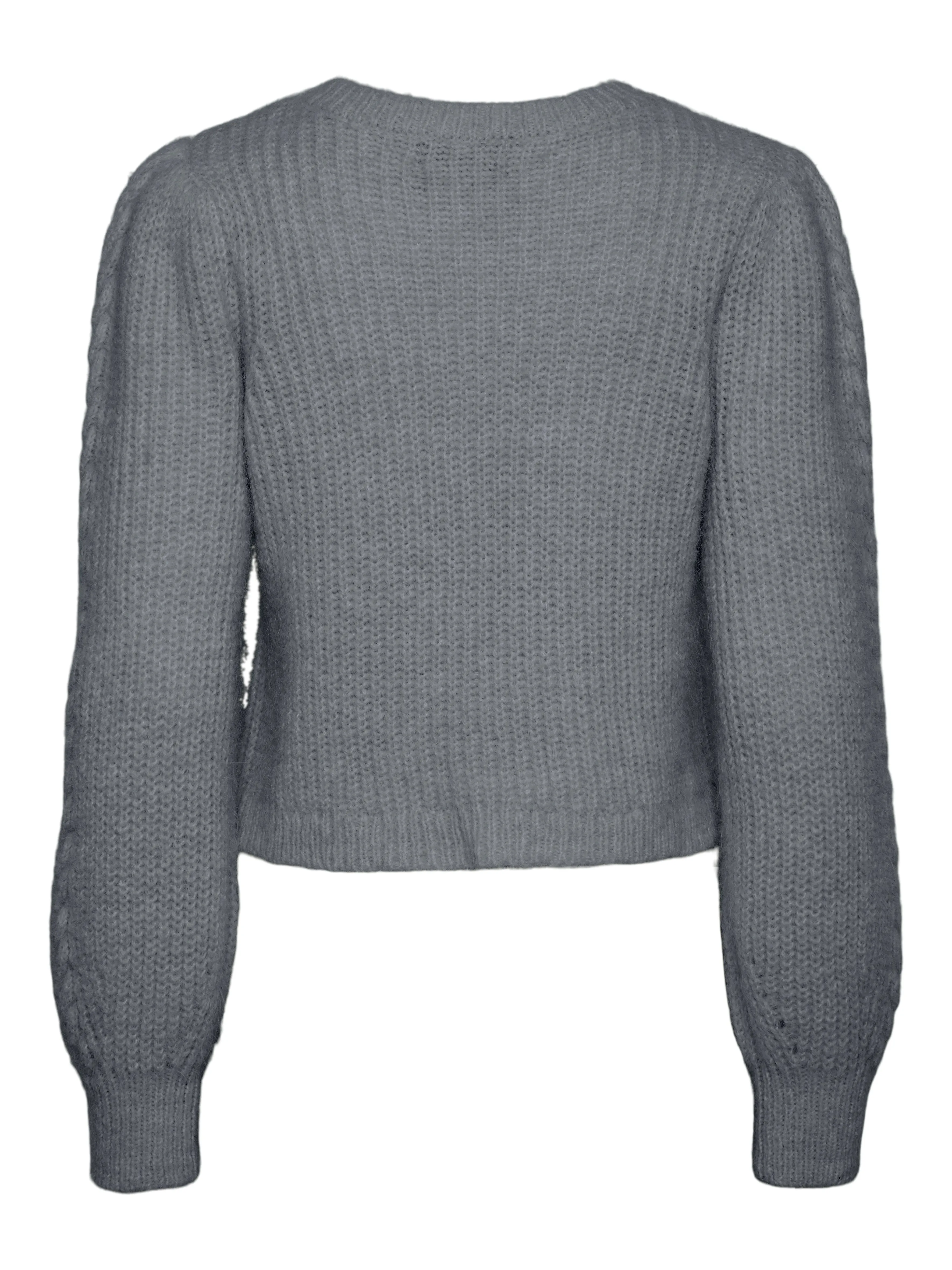 Row knit bow grey