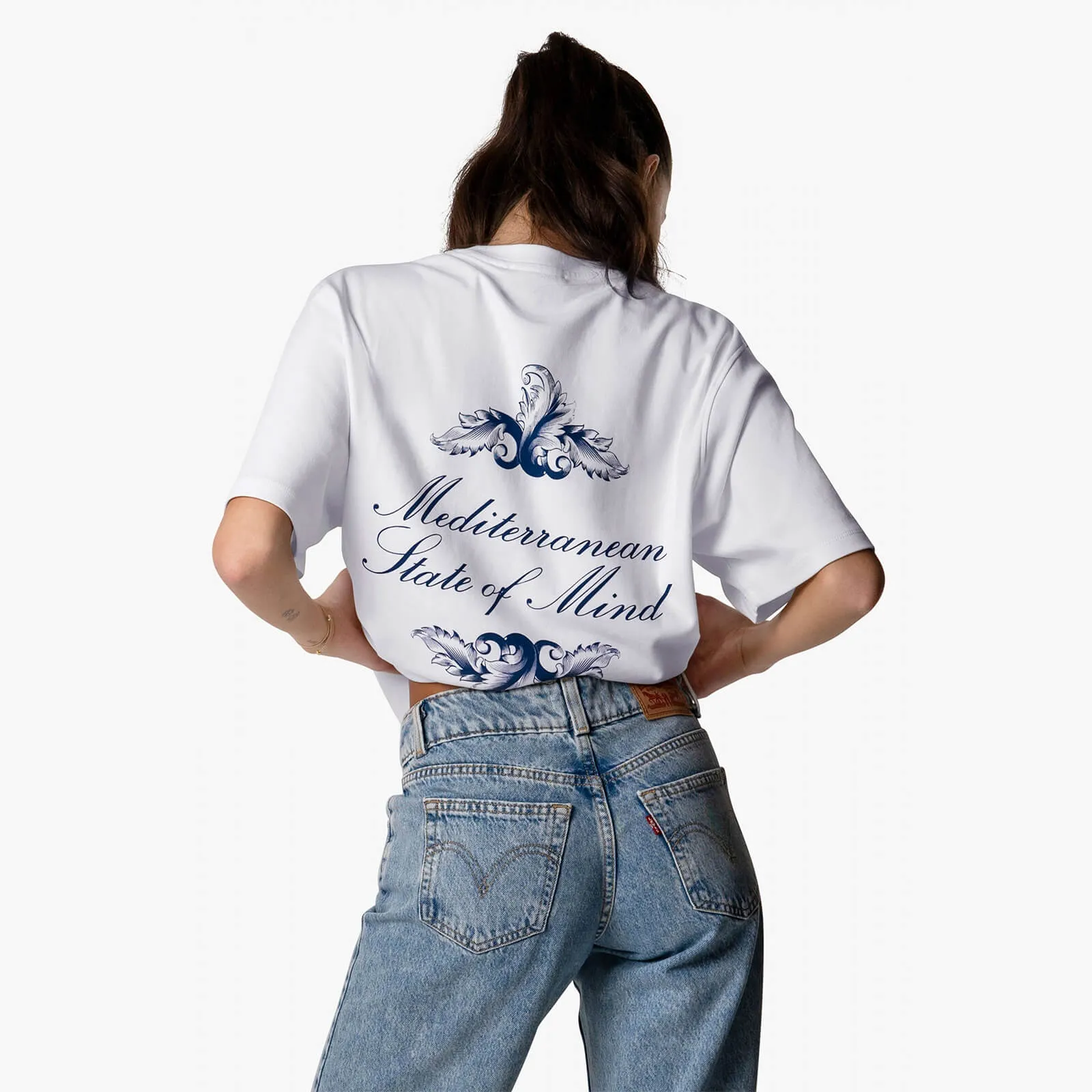ROYAL TEE | WHITE/BLUE