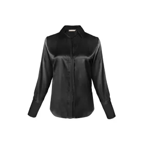 Runway Shirt With Tie - Black