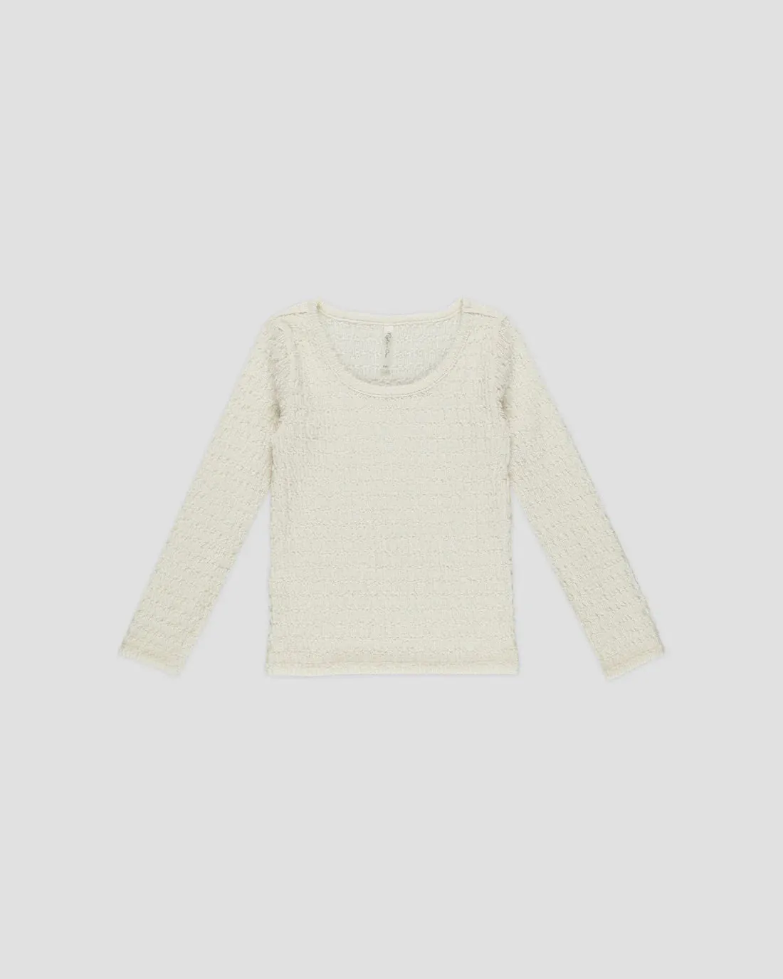 Rylee & Cru - Textured Long Sleeve Top - Ivory