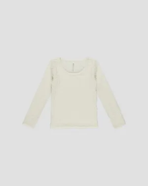 Rylee & Cru - Textured Long Sleeve Top - Ivory