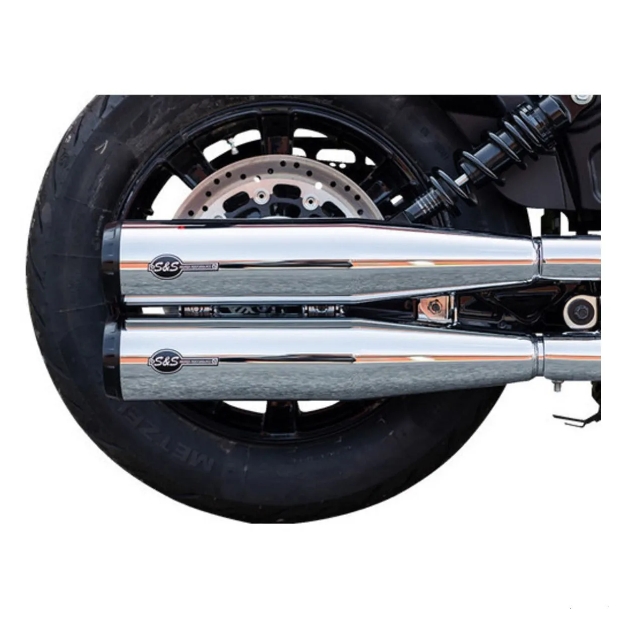 S&S  GRAND NATIONAL SLIP-ONS SCOUT CHROME 2015-23 4110-156-r