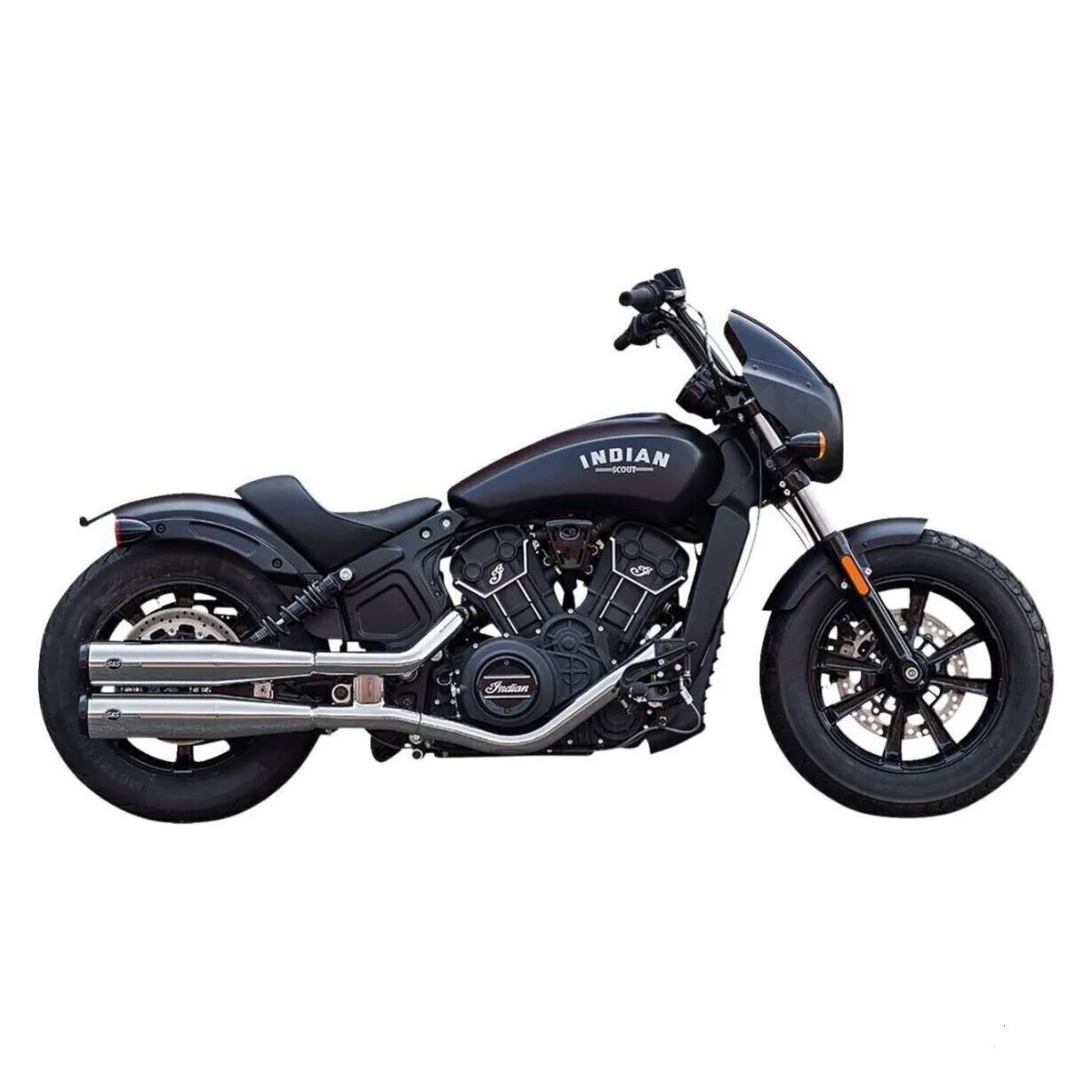 S&S  GRAND NATIONAL SLIP-ONS SCOUT CHROME 2015-23 4110-156-r