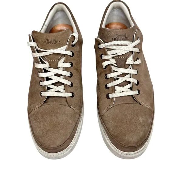 Samuel Hubbard Fast Leather Lace-Up Shoes SZ 10.5 Sneakers Taupe