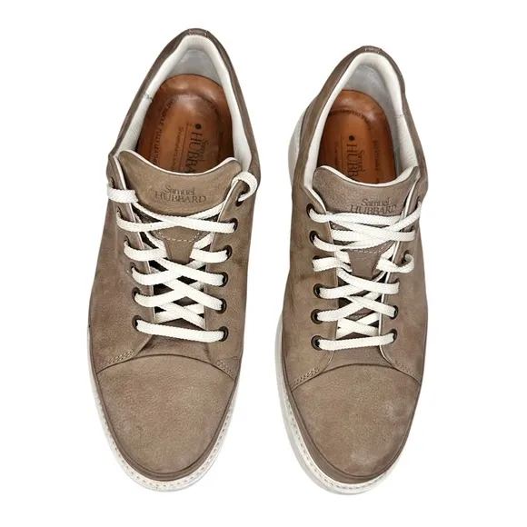 Samuel Hubbard Fast Leather Lace-Up Shoes SZ 10.5 Sneakers Taupe