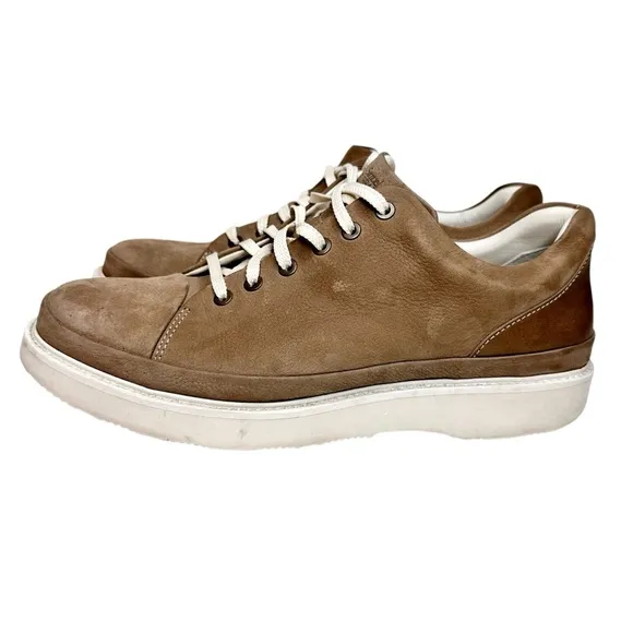 Samuel Hubbard Fast Leather Lace-Up Shoes SZ 10.5 Sneakers Taupe