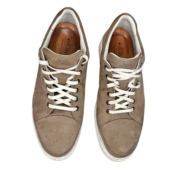 Samuel Hubbard Fast Leather Lace-Up Shoes SZ 10.5 Sneakers Taupe