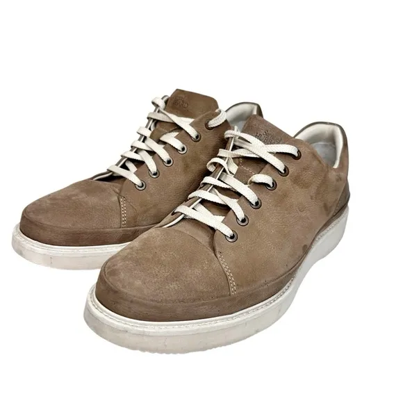 Samuel Hubbard Fast Leather Lace-Up Shoes SZ 10.5 Sneakers Taupe