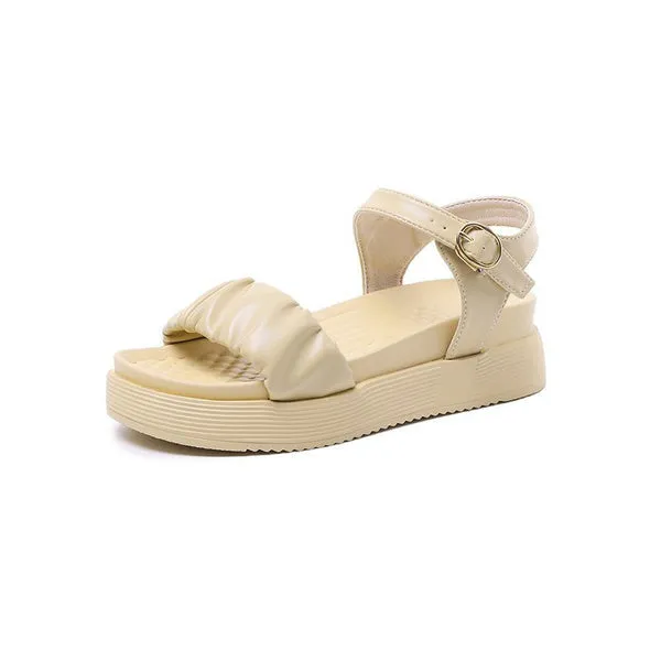 Sandals Summer Casual Platform Shoes Open Toe Ankle Buckle Strap Sandals Beach Sport Sandalia