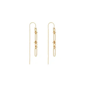 Santorini Thread Earrings - Gold