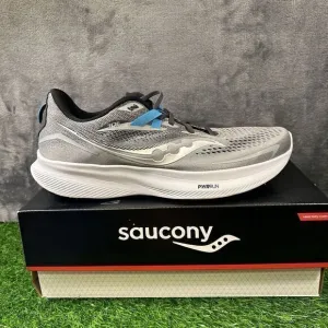 Saucony‎ Ride 15 Mens 12 Gray White Shoes Sneakers Athletic Running Gym W/Box