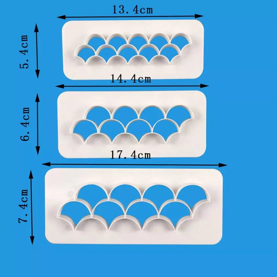 SCALLOP GEOMETRIC CUTTER SET 3PC