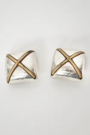 Seelag Sterling Puffy Square Clip-Ons