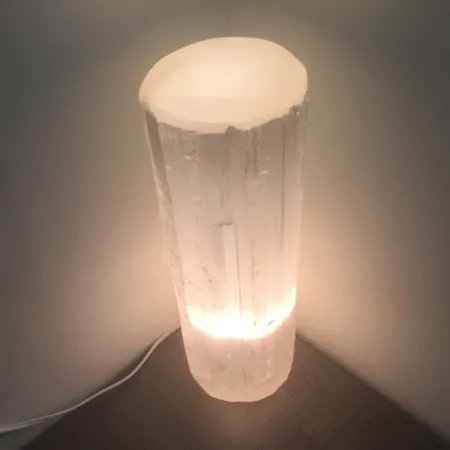 Selenite Flat Top Lamp