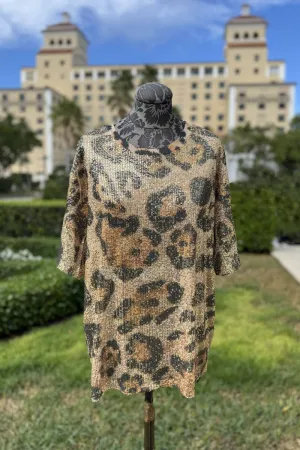 Sequined Leopard Top