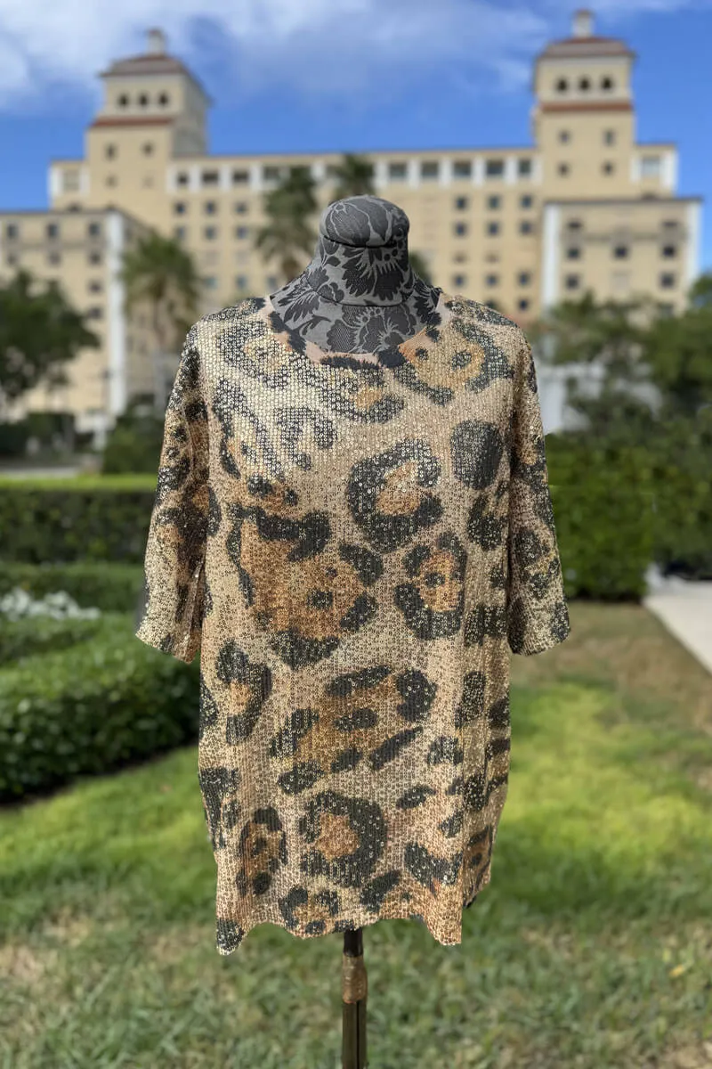 Sequined Leopard Top